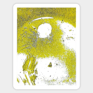 Abstraction Landscape in Yellow Sticker